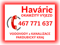 Havárie vody a kanalizací Pardubice - horká linka